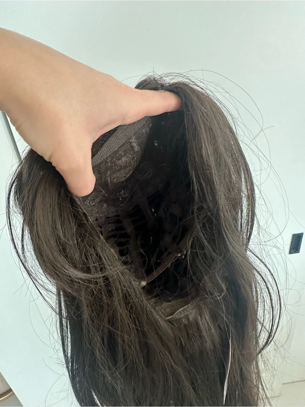 Women's Dark Brown Long Layered Wig - Natural Look NWT